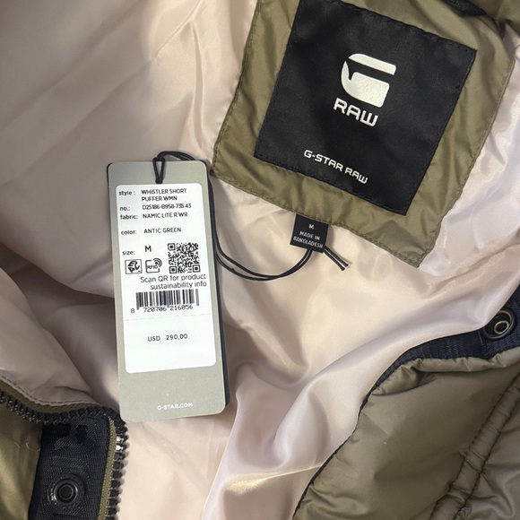 G star raw whistler short puffer jacket medium - Picture 9 of 11